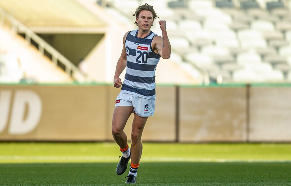 2019_07_14_VFL_HERO.png Oscar Brownless was one of Geelong's best with 18 disposals and a goal. - Geelong Cats